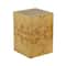 23" Brown Square Cube Accent Table with Wood Grain Patterns